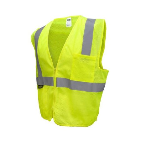 RADIANS Radians¬Æ SV2Z Economy Class 2 Mesh Safety Vest W/ Zipper, Hi-Vis Green, M SV2ZGMM